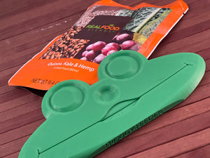 Froggy Feeder with Real Food Blends Pouch. Get every last nutrient rich calorie out of the pouch with ease.